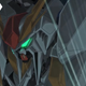 The Xi Gundam, the main giant robot of Mobile Suit Gundam: Hathaway, looks pensive.